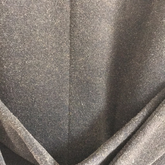 100% wool and 100% fox fur collar long coat - Picture 14 of 15